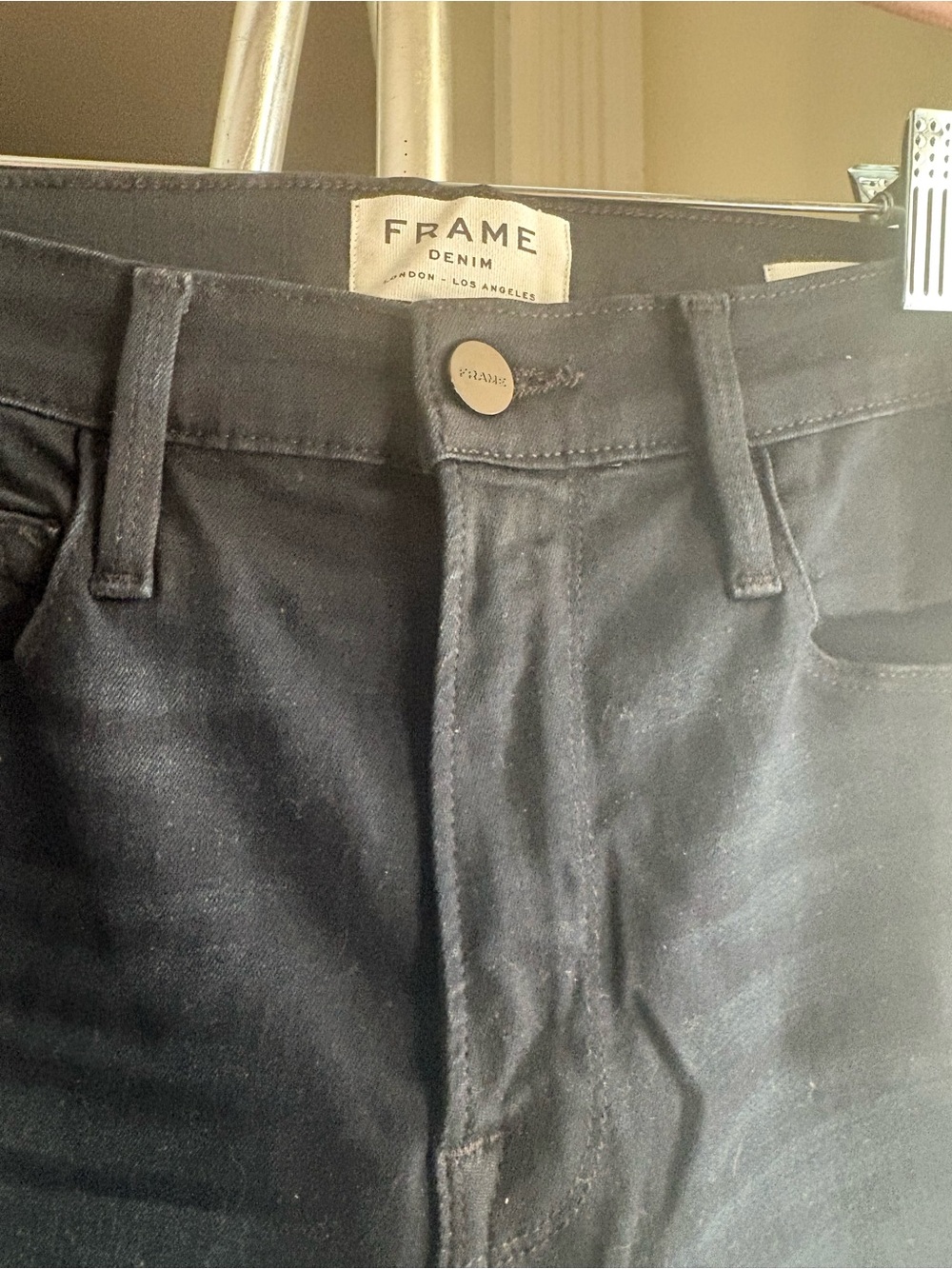 FRAME Denim Black High-Rise Jeans